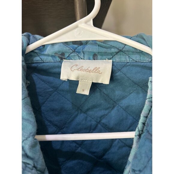 Cleobella Quilted Patchwork Lightweight Jacket Indigo Womens Size Small - Picture 12 of 14